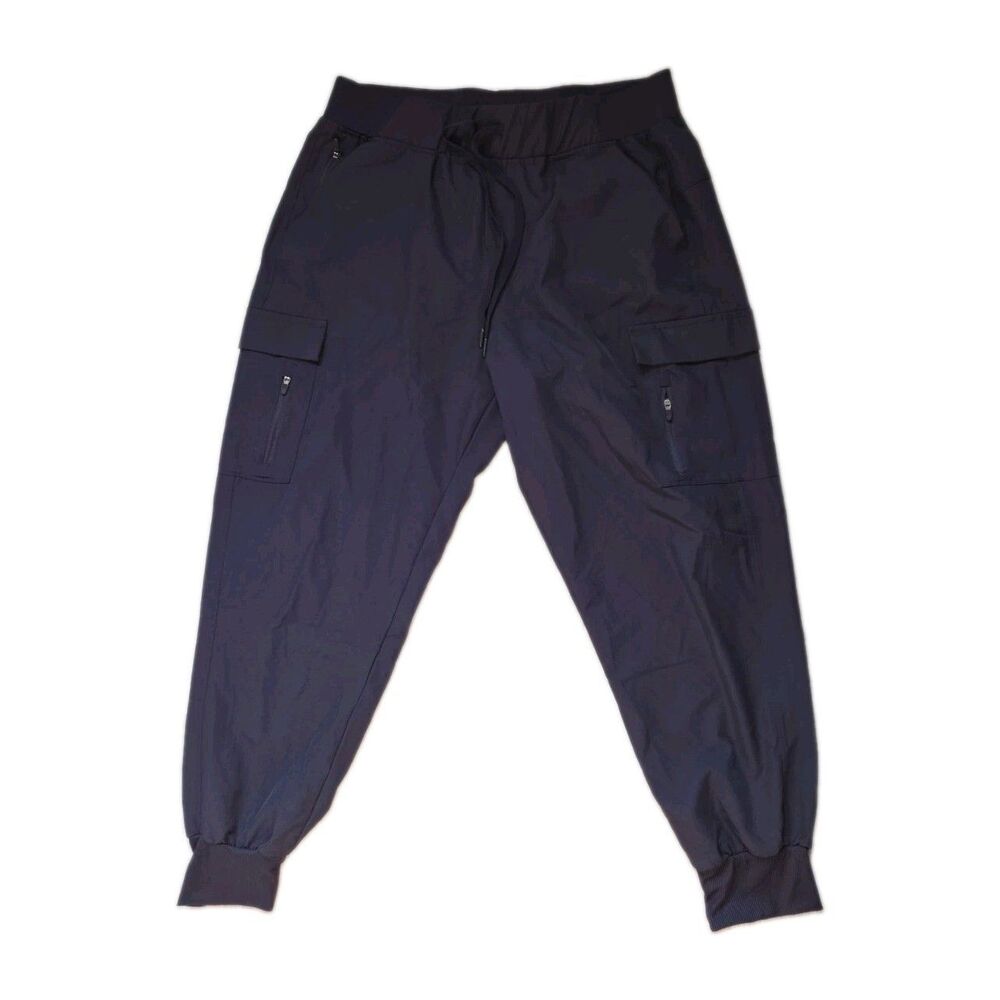 In Good State Cargo Jogger Pants Womens XL Blue Stretch Travel Utility EUC